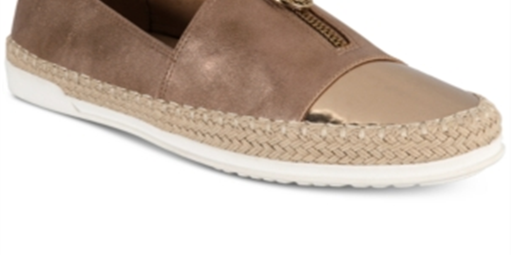 Sapatilhas femininas Anne Klein Zetta douradas tamanho 5 M