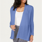 Cardigan feminino Charter Club Geo Stitch Completer azul tamanho pequeno grande