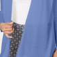 Cardigan feminino Charter Club Geo Stitch Completer azul tamanho pequeno grande