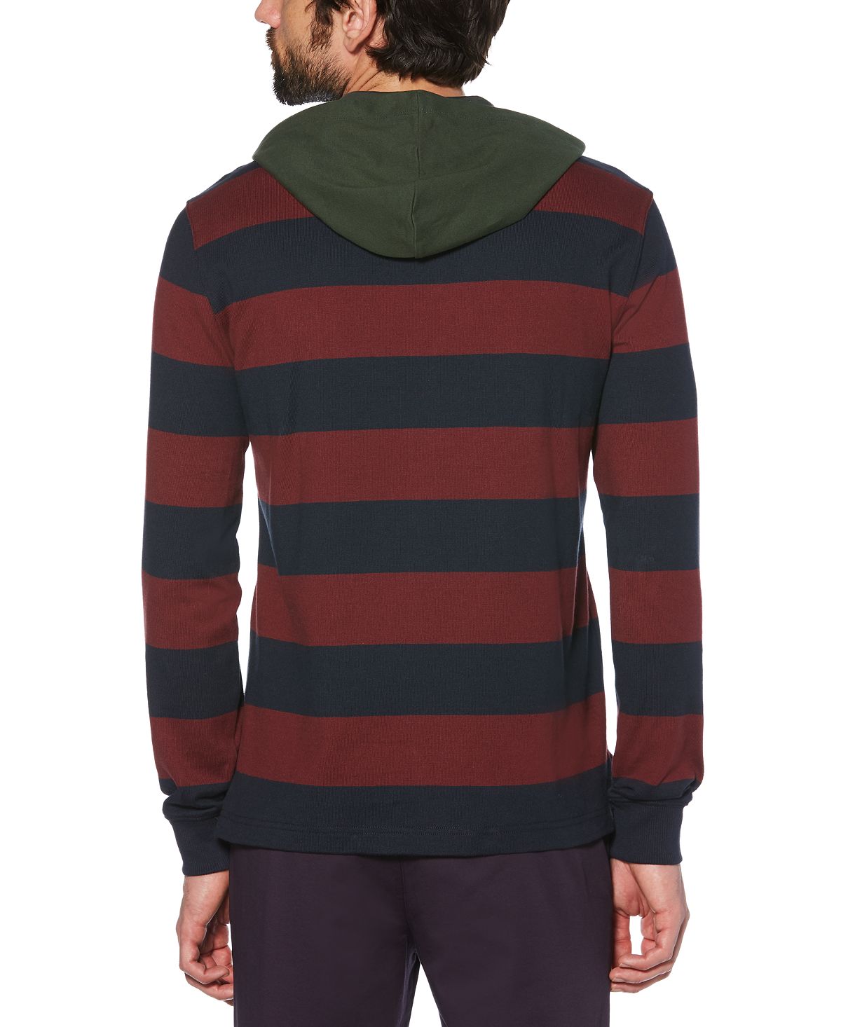 Camiseta masculina original Penguin com capuz para rugby, vermelha, tamanho extragrande