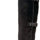 Franco Sarto Botas femininas de camurça Knoll com bico fechado e cano alto, pretas, tamanho 5,5 M