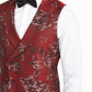 Colete masculino Tallia com botões, estampado, sem mangas, corte clássico, vermelho, tamanho médio