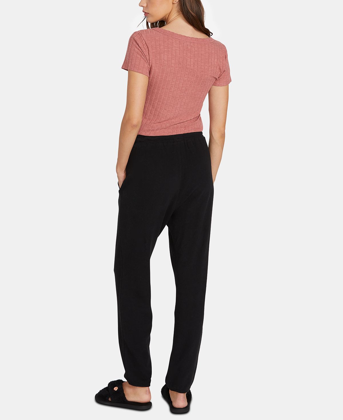 Calça de moletom Volcom Junior Fleece preta, tamanho médio