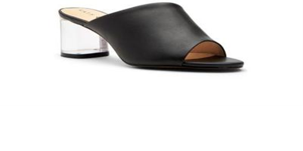 Katy Perry The Landen Faux Leather Block Heel Dress Shoes Feminino Preto Tamanho 10M