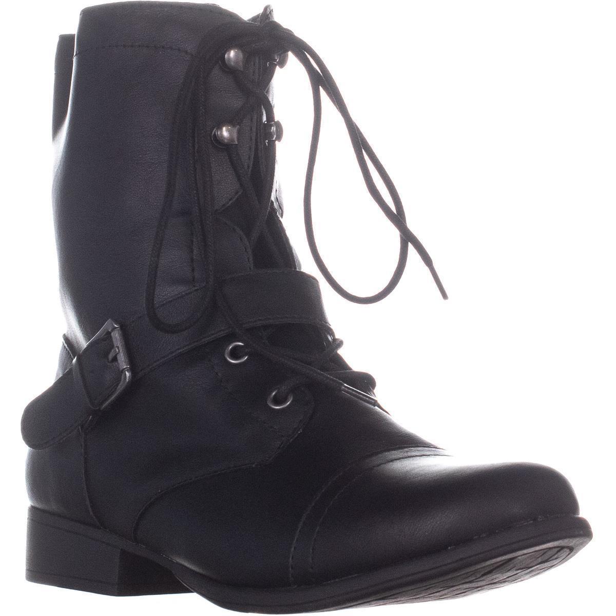 Botas de combate femininas Farrahh da American Rag, pretas, tamanho 7,5 M