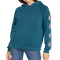 Moletom com capuz de lã com estampa gráfica Volcom Junior, azul, tamanho médio
