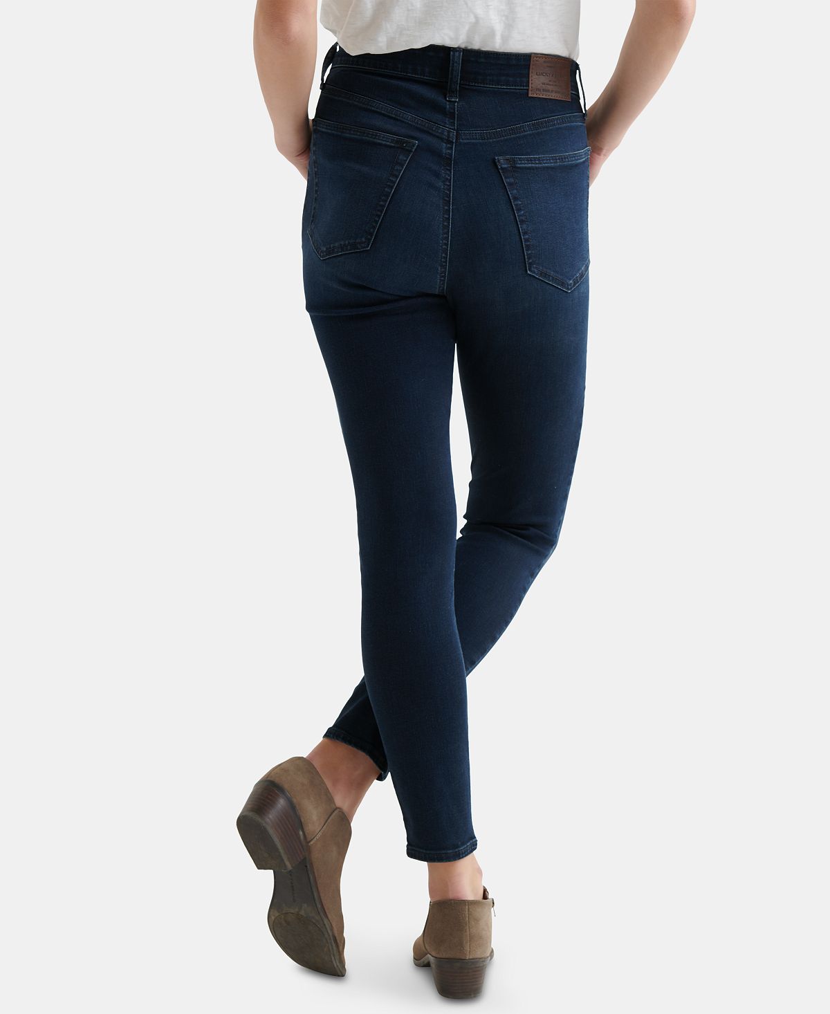 Calça jeans skinny feminina Lucky Brand Bridgette de cintura alta, azul, tamanho 26
