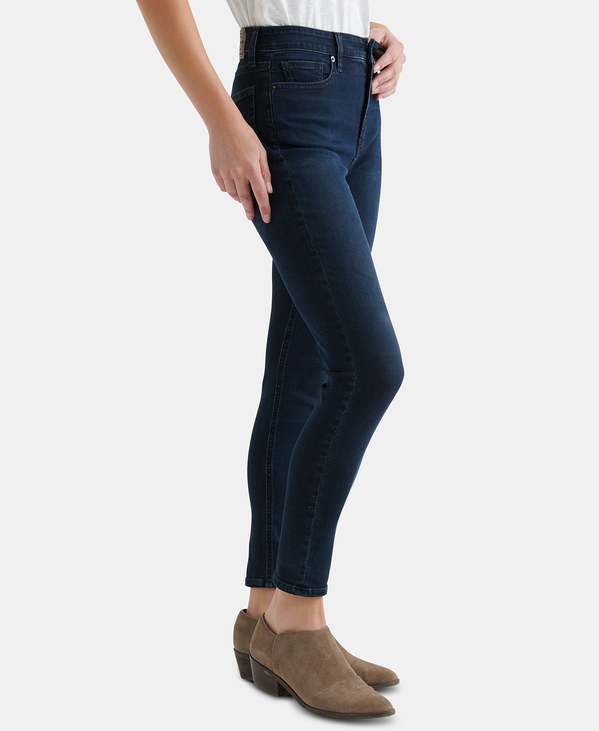 Calça jeans skinny feminina Lucky Brand Bridgette de cintura alta, azul, tamanho 26