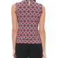 Tommy Hilfiger Blusa Feminina Estampada Sem Mangas para Trabalho, Preta, Tamanho P