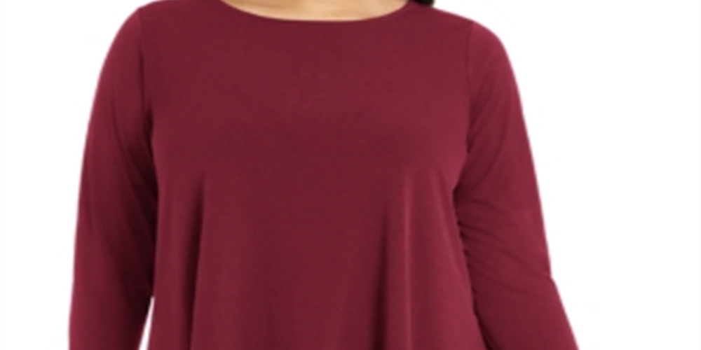 Top Alfani Feminino Plus com Bainha em Lenço Vermelho Tamanho 3X