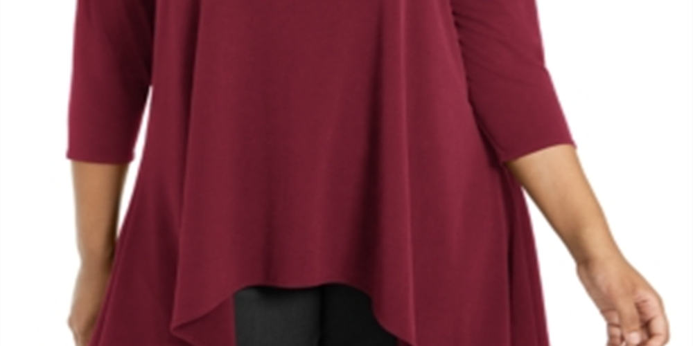 Top Alfani Feminino Plus com Bainha em Lenço Vermelho Tamanho 3X