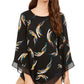 Top poncho estampado feminino Alfani, preto, tamanho pequeno G