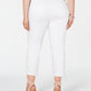 Calça jeans curta feminina plus size INC International Concepts, tamanho 16W, branca