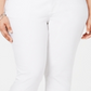 Calça jeans curta feminina plus size INC International Concepts, tamanho 16W, branca