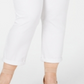 Calça jeans curta feminina plus size INC International Concepts, tamanho 16W, branca