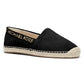 Sapatilhas femininas Michael Kors Preston Espadrille Slip-on pretas tamanho 6