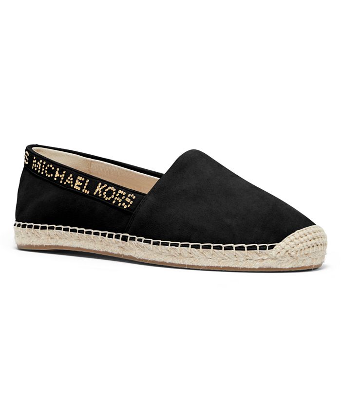 Sapatilhas femininas Michael Kors Preston Espadrille Slip-on pretas tamanho 6
