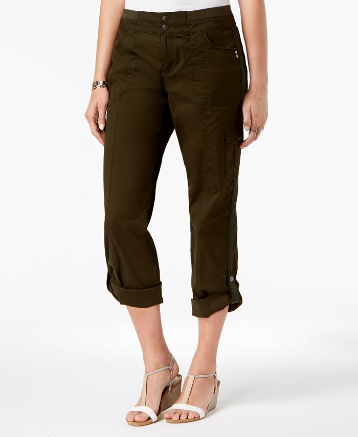 Calça cargo conversível feminina Style &amp; Co, preta, tamanho 2