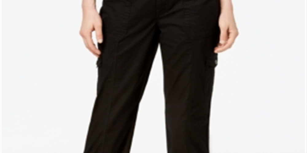 Calça cargo conversível feminina Style &amp; Co, preta, tamanho 2