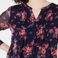 Blusa feminina manga 3/4 Charter Club azul tamanho extragrande