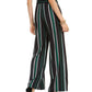 Calça feminina listrada com zíper e perna larga, preta, tamanho 2, da INC International Concepts