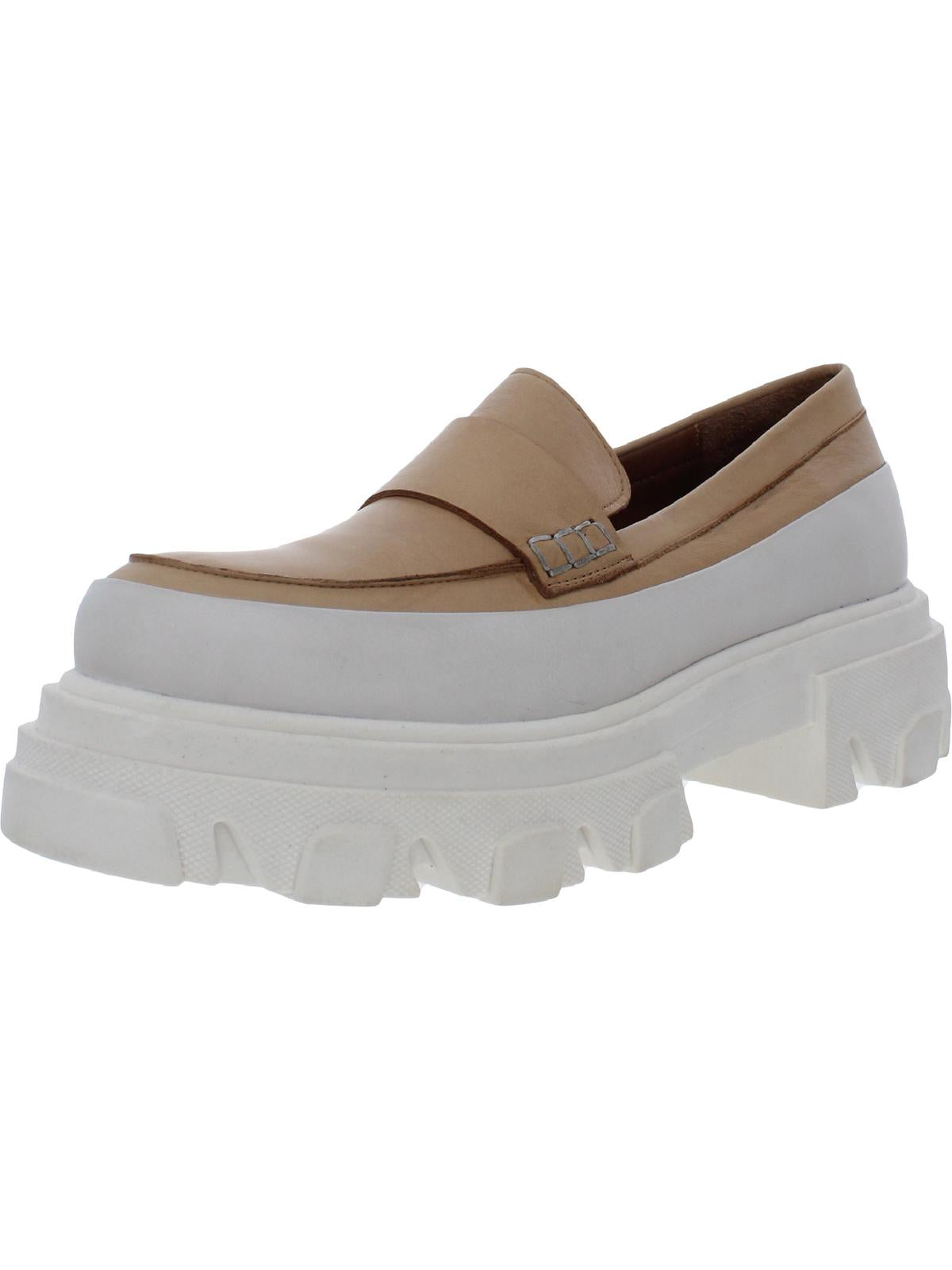 Steve Madden Flossie Leather Slip-on Mocassim Feminino Branco Tamanho 10 M