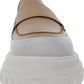 Steve Madden Flossie Leather Slip-on Mocassim Feminino Branco Tamanho 10 M