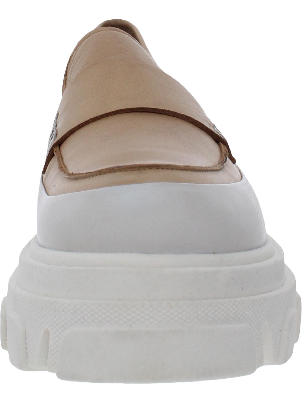 Steve Madden Flossie Leather Slip-on Mocassim Feminino Branco Tamanho 10 M