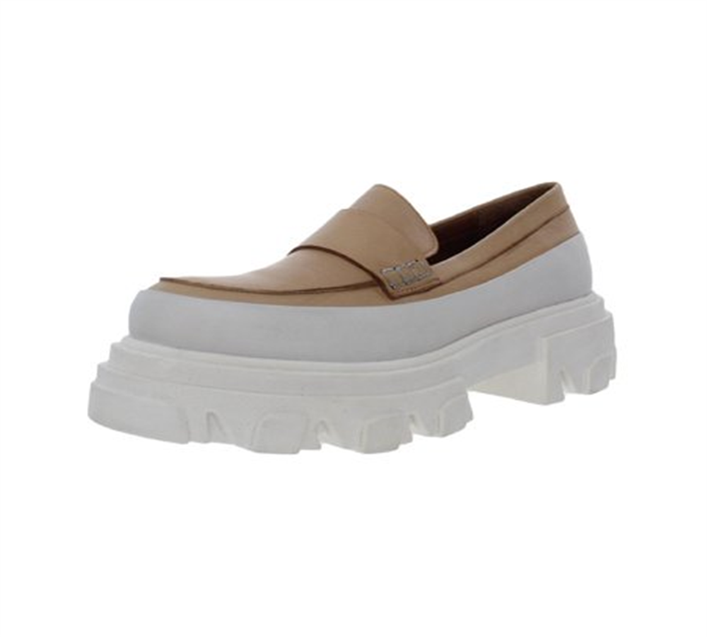 Steve Madden Flossie Leather Slip-on Mocassim Feminino Branco Tamanho 10 M