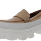 Steve Madden Flossie Leather Slip-on Mocassim Feminino Branco Tamanho 10 M