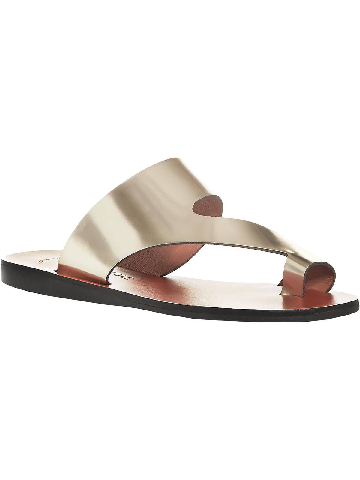 Sandálias femininas Kenneth Cole New York Palm Open Toe Casual Slide, tamanho 9 M, amarelas