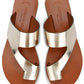 Sandálias femininas Kenneth Cole New York Palm Open Toe Casual Slide, tamanho 9 M, amarelas