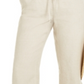 Calça Capri de Linho Feminina Charter Club com Cintura Amarrada, Marrom, Tamanho XXG
