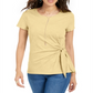 Top feminino com amarração lateral, amarelo, tamanho pequeno, estilo &amp; co