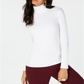 Camisa feminina de gola alta em malha canelada INC International Concepts, marrom, tamanho XX-G