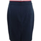 Tommy Hilfiger Saia feminina com cintura entalhada e acabamento listrado, azul, tamanho 6