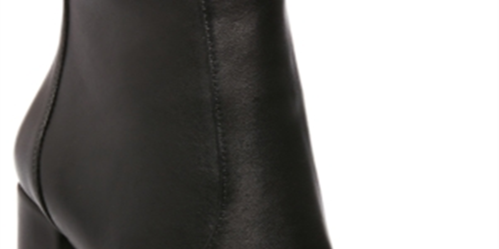 Steve Madden Trix Botas de Couro Femininas Pretas Tamanho -9,5 M