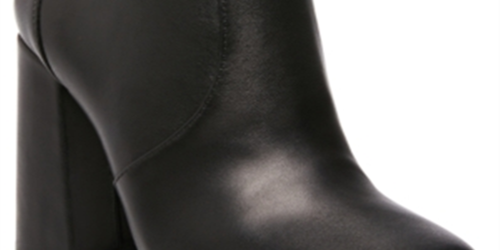 Steve Madden Trix Botas de Couro Femininas Pretas Tamanho -9,5 M