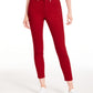 Calça jeans feminina Tommy Hilfiger com zíper vermelha, tamanho 10