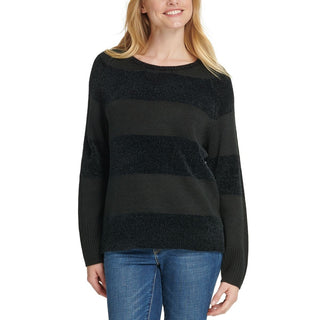 Suéter listrado feminino DKNY preto tamanho P