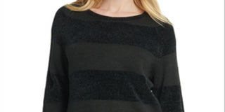 Suéter listrado feminino DKNY preto tamanho P