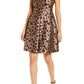 Vestido evasê feminino Anne Klein dourado tamanho 2