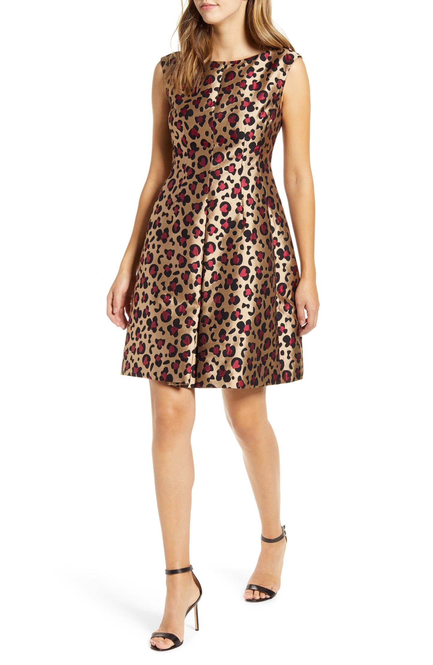 Vestido evasê feminino Anne Klein dourado tamanho 2