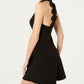 19 Cooper Vestido de festa feminino sem alças e costas nuas, preto, tamanho pequeno