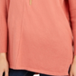 Suéter túnica feminino com costura frontal estilo &amp; co laranja tamanho grande