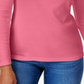 Blusa feminina Karen Scott de algodão com decote redondo, rosa, tamanho pequeno