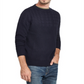 Suéter masculino vintage à prova de intempéries com estampa de manga comprida e gola redonda, tamanho grande, azul