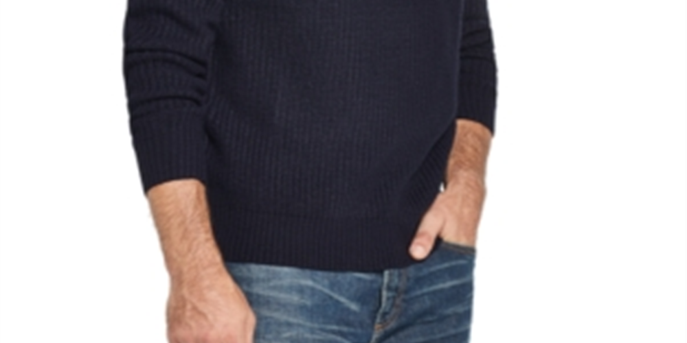 Suéter masculino vintage à prova de intempéries com estampa de manga comprida e gola redonda, tamanho grande, azul