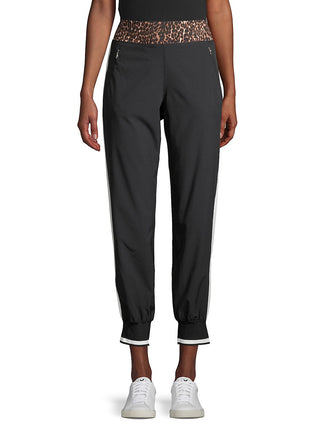 Calça jogger feminina Calvin Klein Colorblocked - Preta, tamanho P