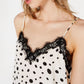 Blusa feminina Bar III com bolinhas, branca, tamanho XX-S